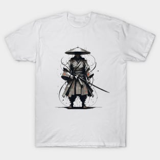 Japanese Samurai Sketch Art T-Shirt